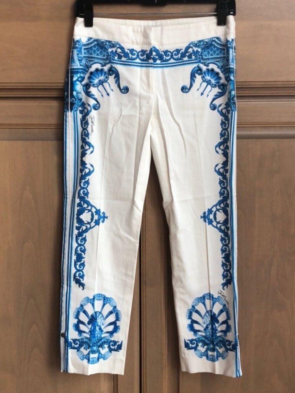 Vintage new Just Cavalli Poseidon Greek God nautical Euro summer cropped trouser